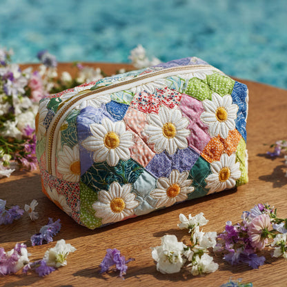 Petals Quilted Toiletry Bag