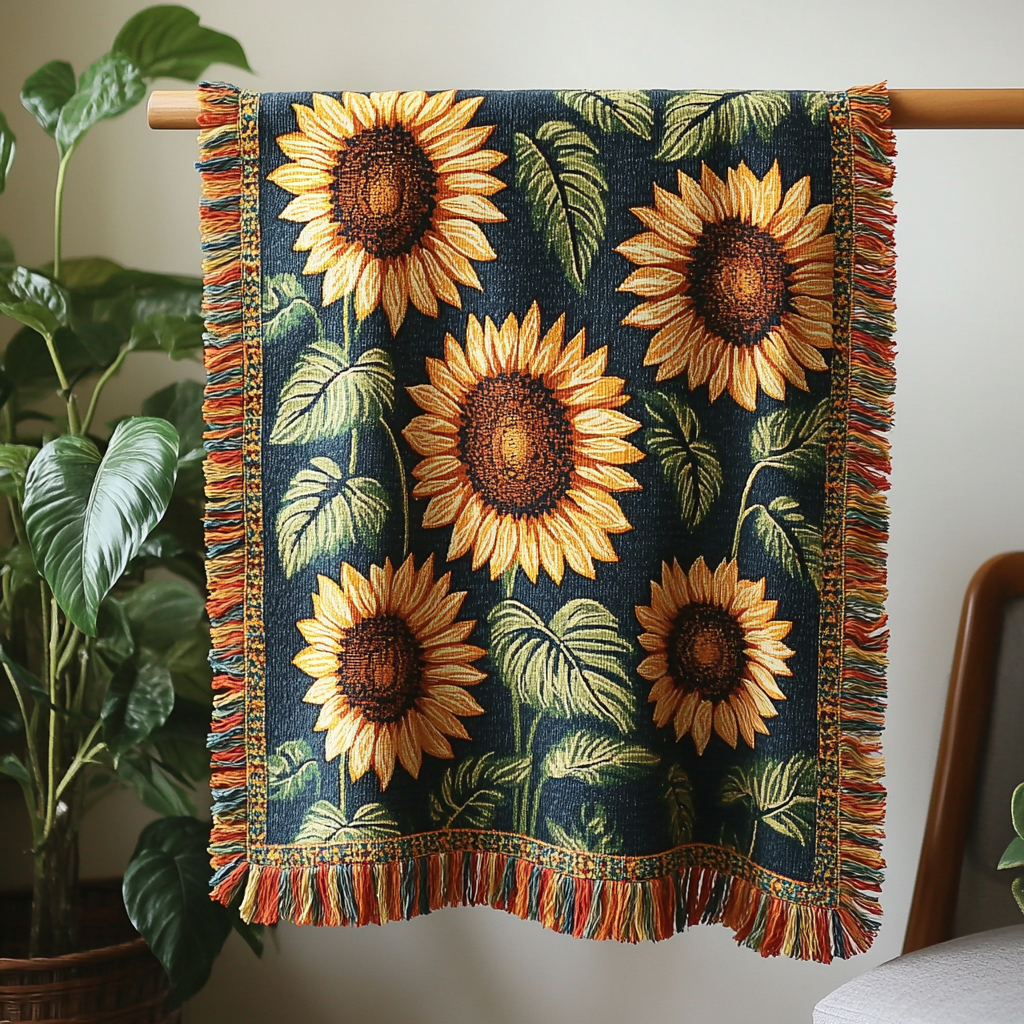 Sunny Serenity Quilted Throw