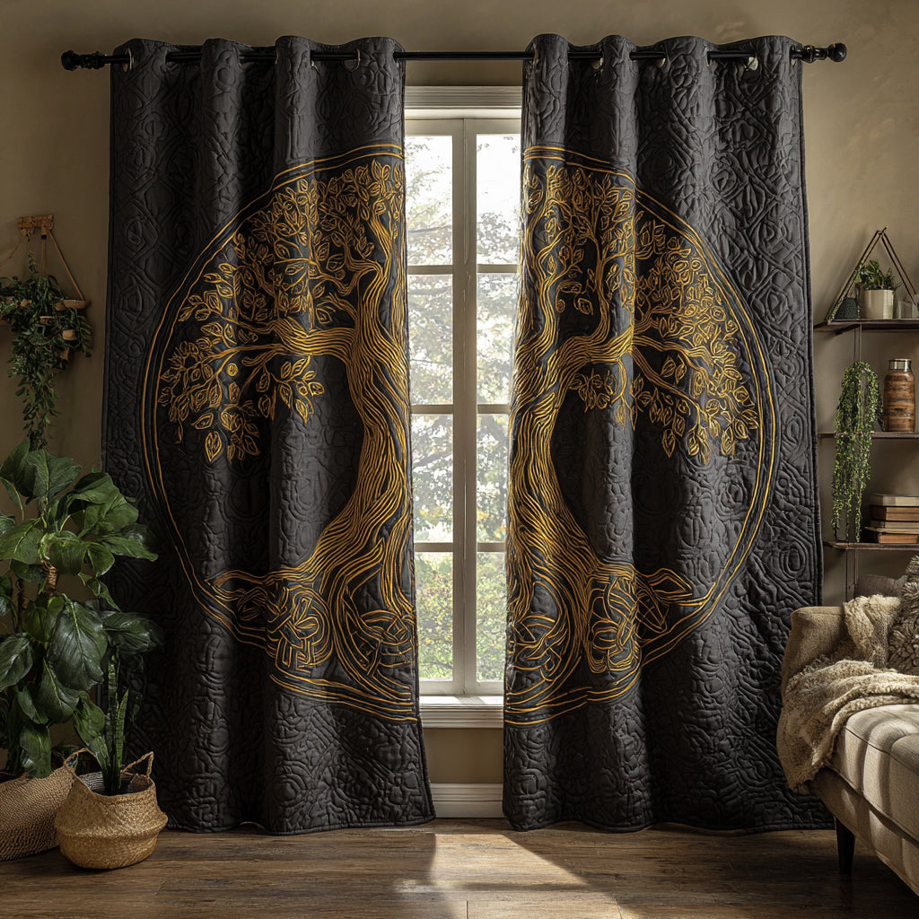 Heavenly Tree of Life Quilted Curtains
