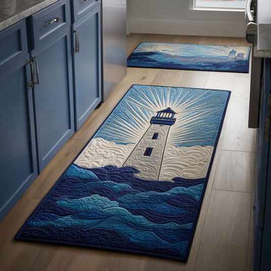 Golden Lighthouse 2-Piece Kitchen Mat Set