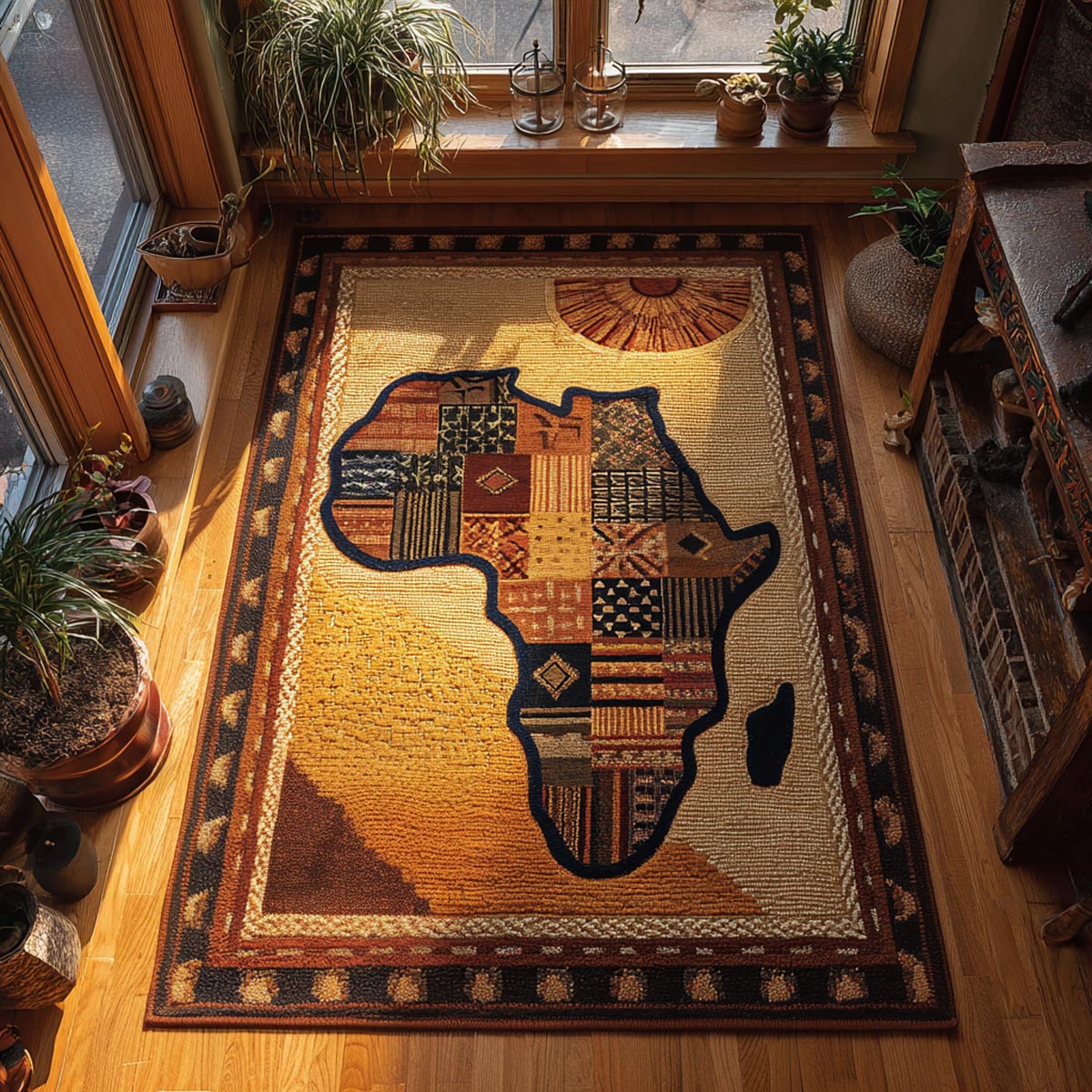 African Horizon Decorative Area Rug
