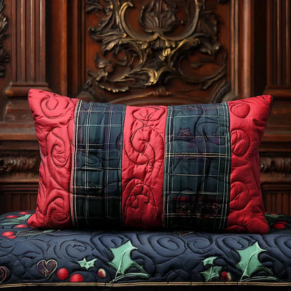 Festive Heart Quilted Pillow Sham