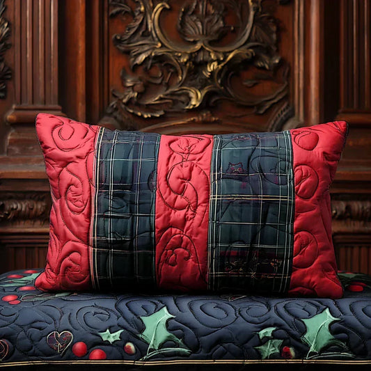 Festive Heart Quilted Pillow Sham