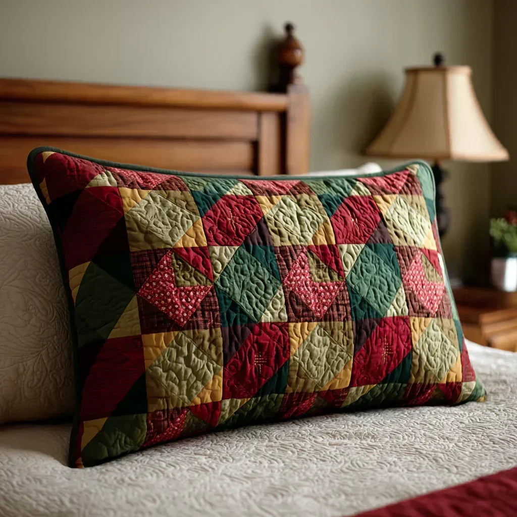 Holly Dreams Quilted Pillow Sham