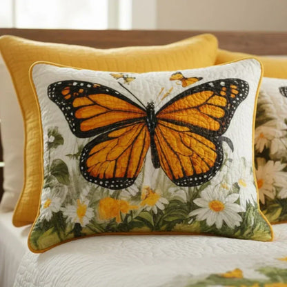 Monarch Meadow Quilted Pillow Sham