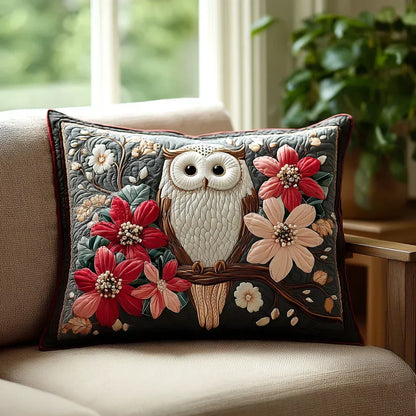 Owl's Whisper Quilted Pillow Sham