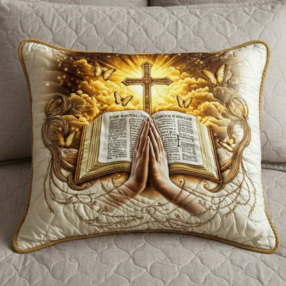 Prayer and Scripture Quilted Pillow Sham