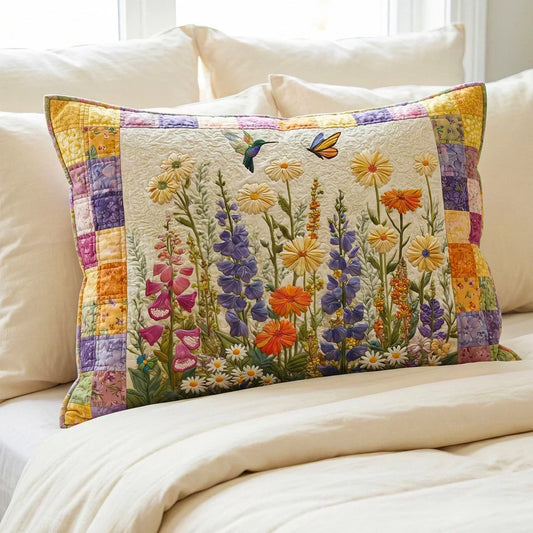 Timeless Floral Quilted Pillow Sham