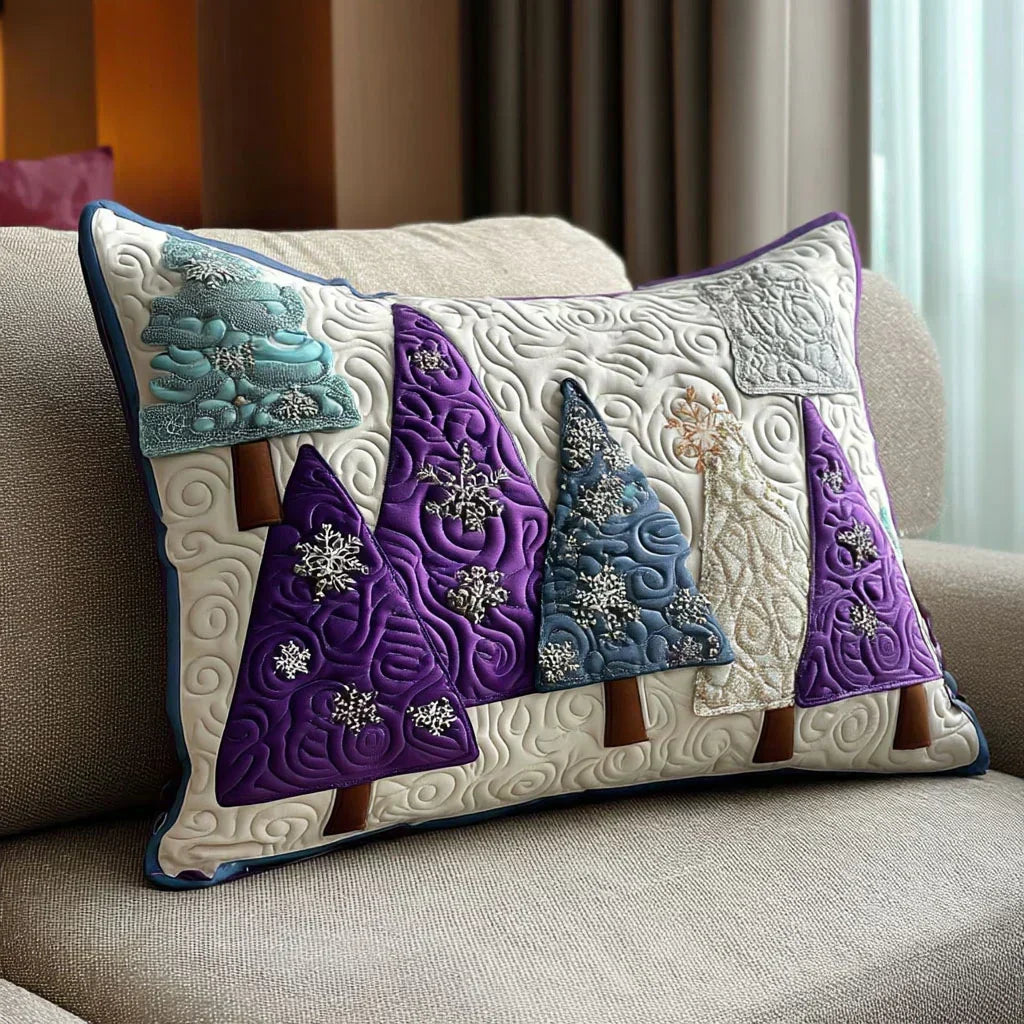 Winter Amethyst Quilted Pillow Sham