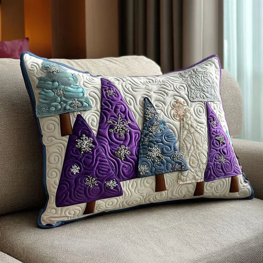 Winter Amethyst Quilted Pillow Sham