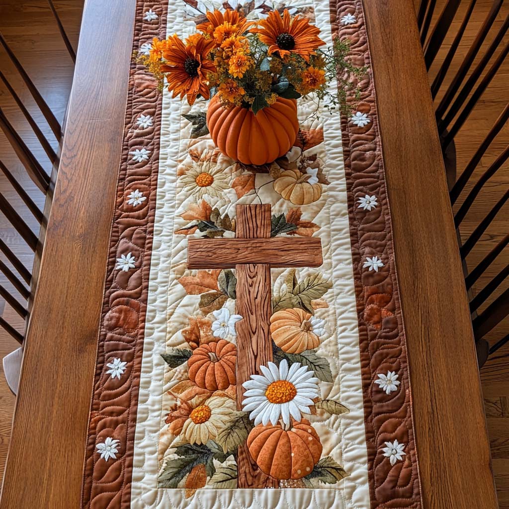 Autumn Abundance Quilted Table Runner