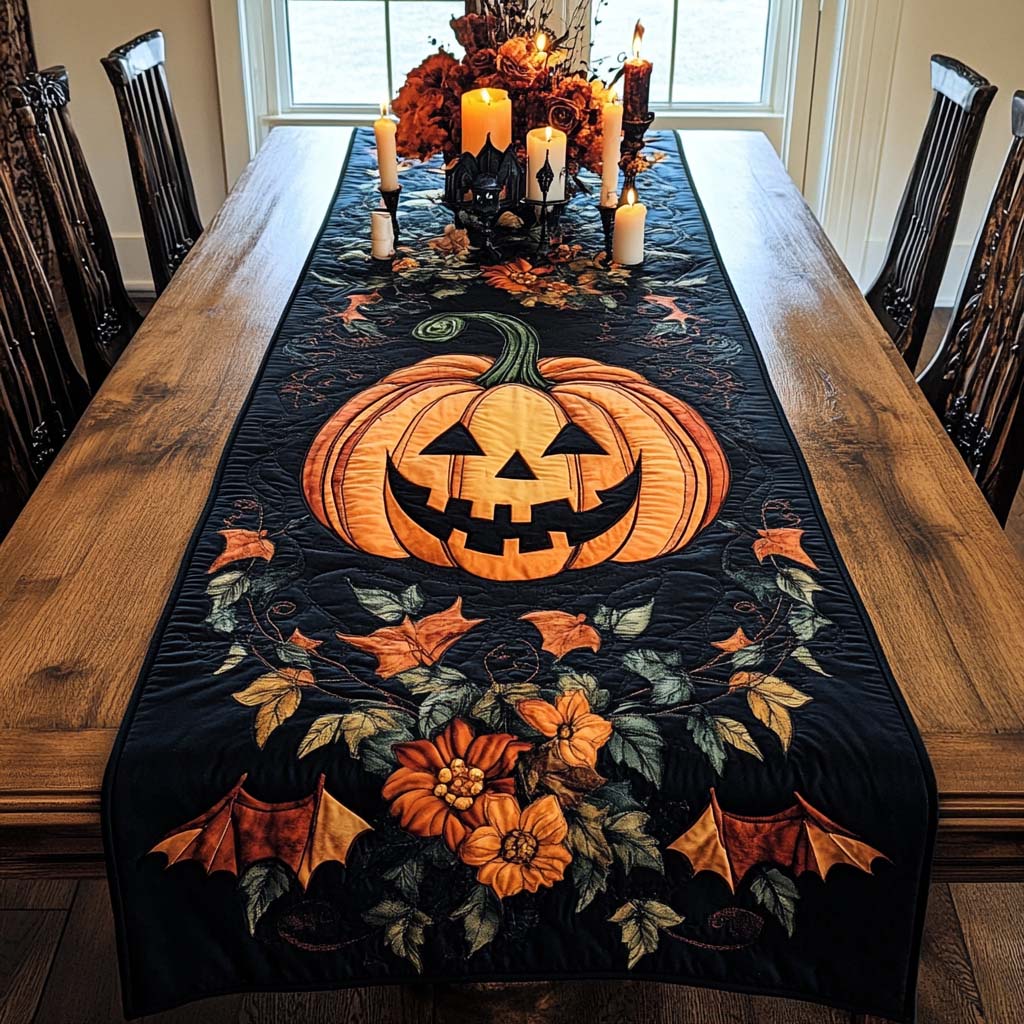 Halloween Fun Quilted Table Runner