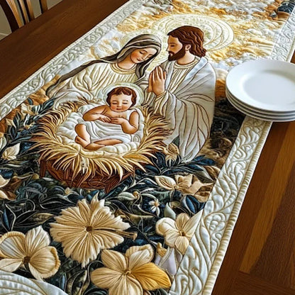 Nativity Quilted Table Runner - 3