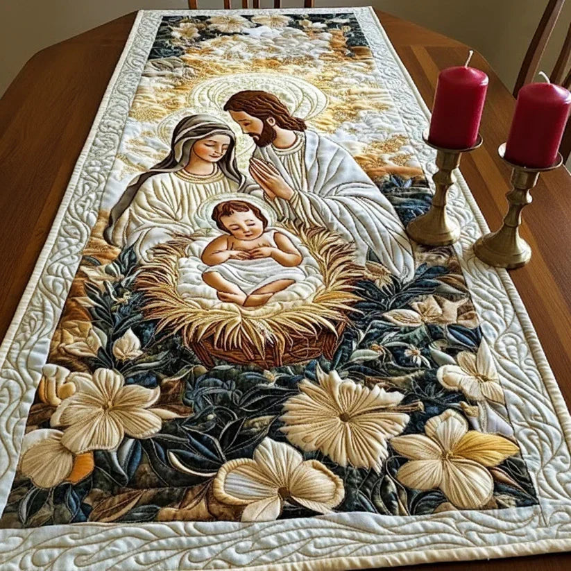 Nativity Quilted Table Runner - 4