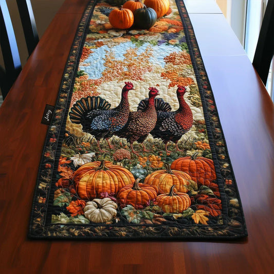 Turkey Quilted Table Runner