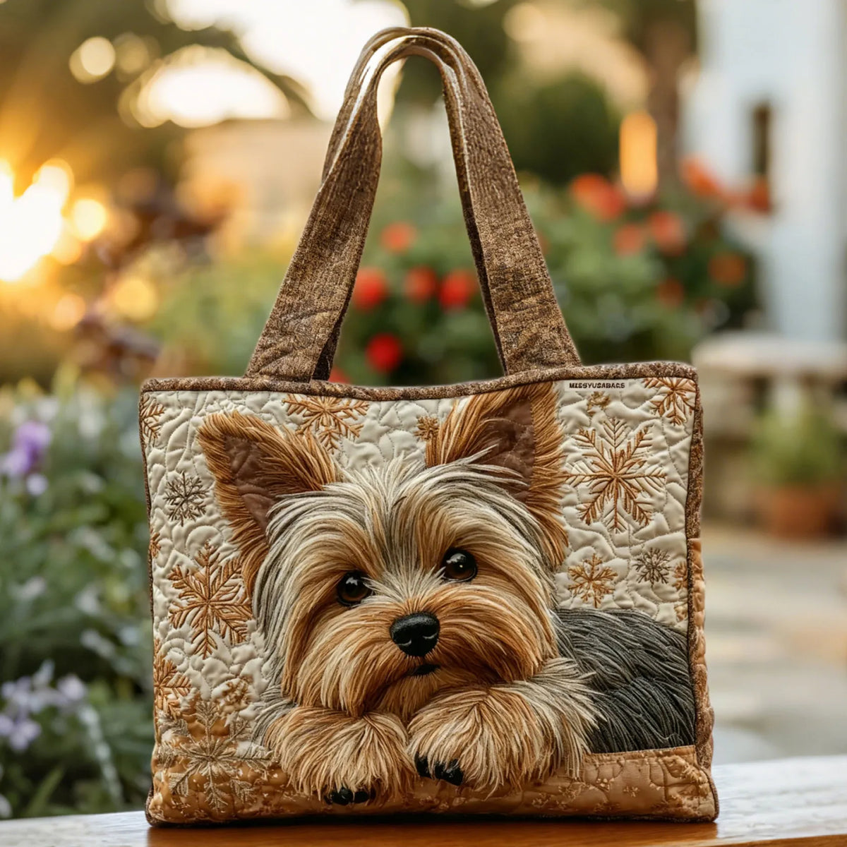 Yorkshire Terrier Quilted Tote Bag