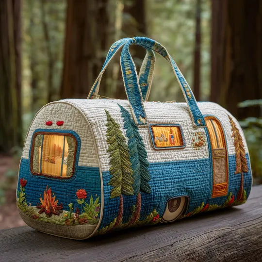 Camping Caravan Quilted Travel Bag