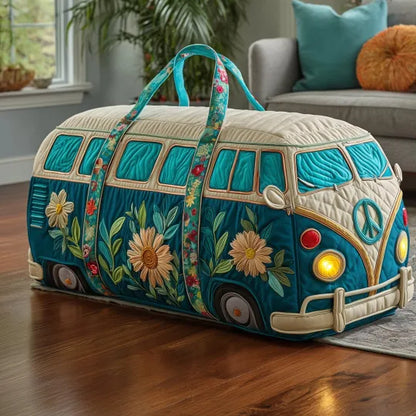 Teal Camper Quilted Travel Bag