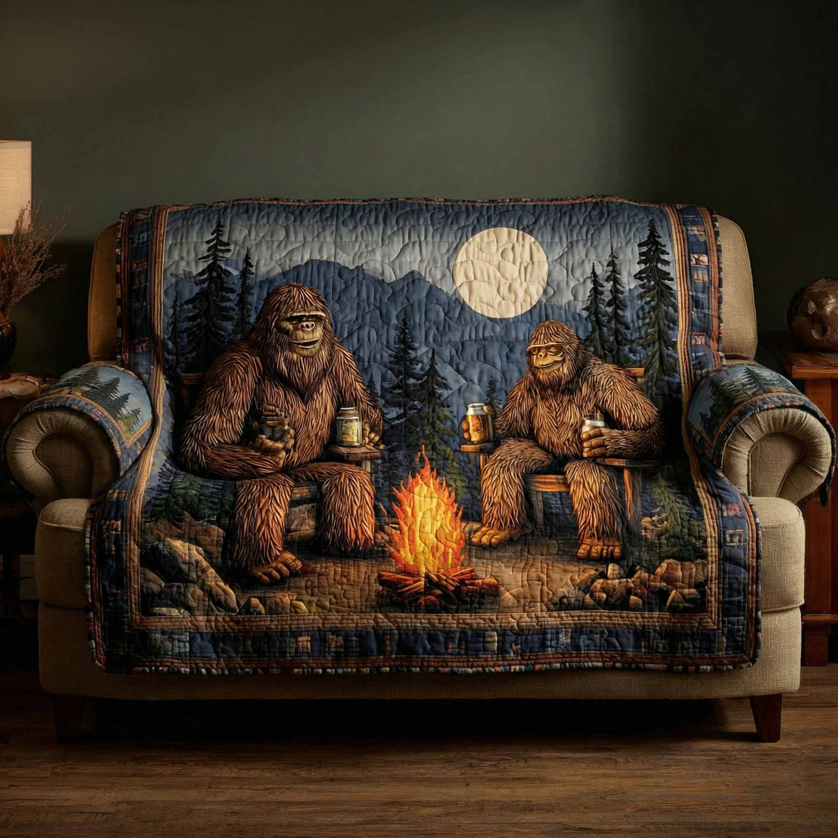 Pattern Forest Quilted Sofa Cover – Quinley