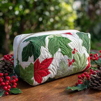 Christmas Green Quilted Toiletry Bag