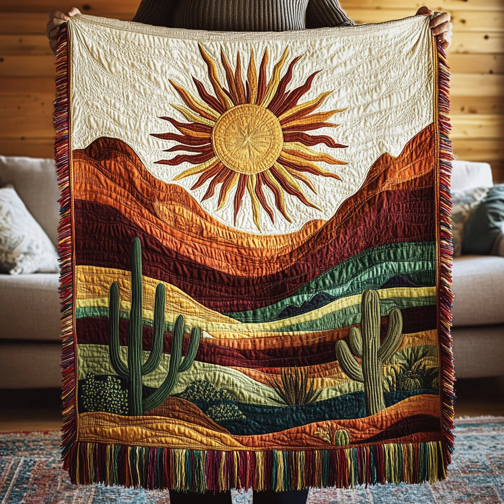 Saguaro Magic Quilted Throw