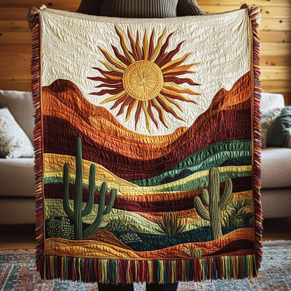 Saguaro Magic Quilted Throw