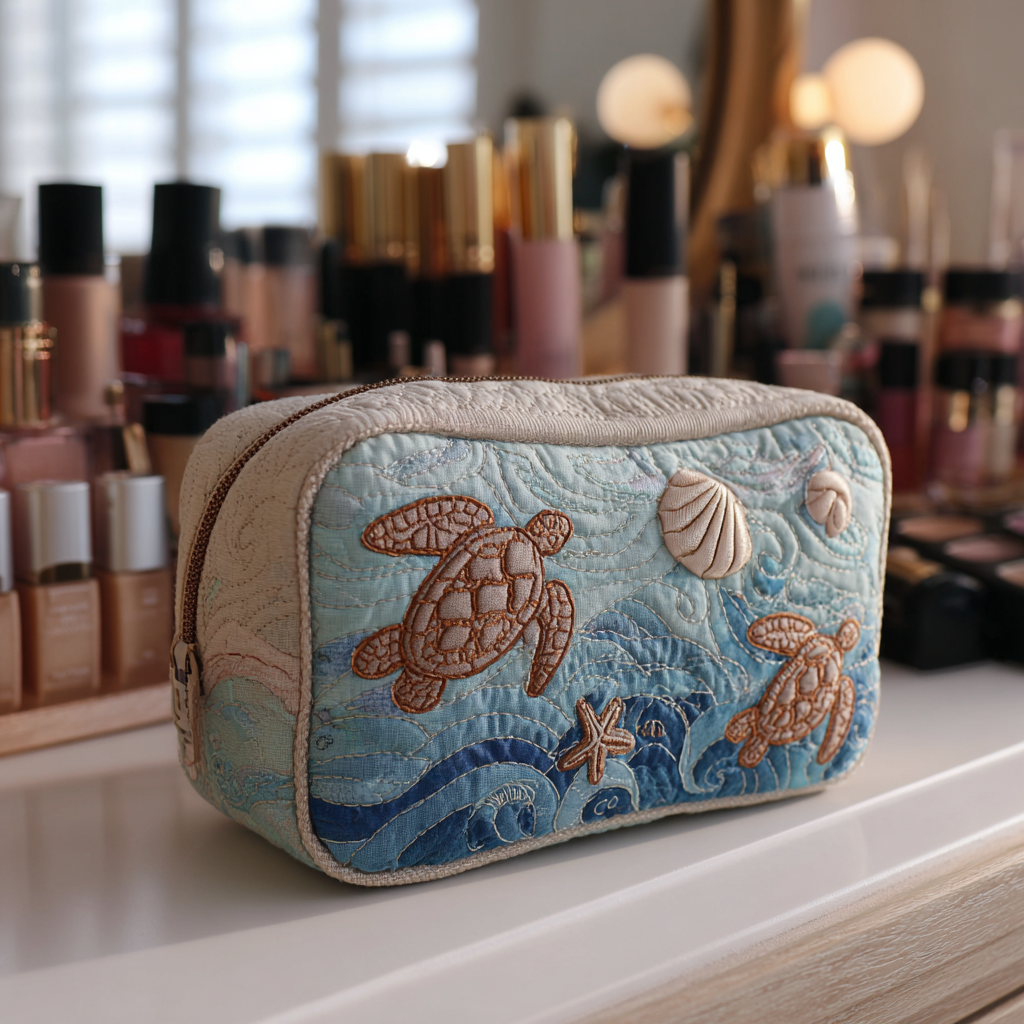 Sea Turtle Quilted Toiletry Bag – Renee