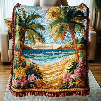 Calm Beach Quilted Throw