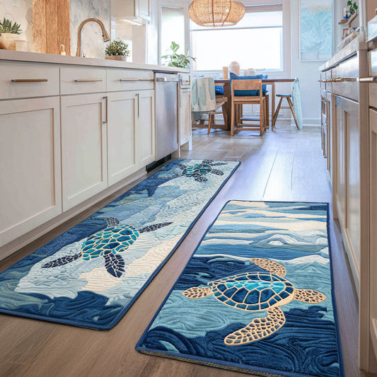 Calm Sea 2-Piece Kitchen Mat Set