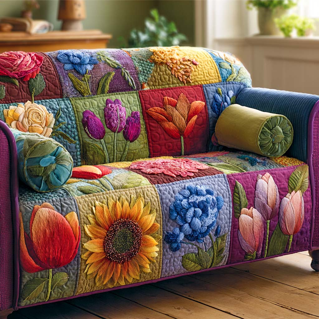 Garden Cottage Quilted Sofa Cover