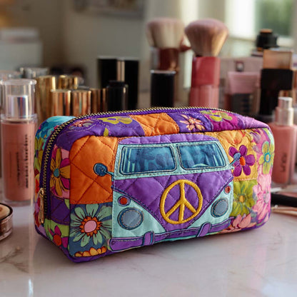 Vintage Flowers Quilted Toiletry Bag