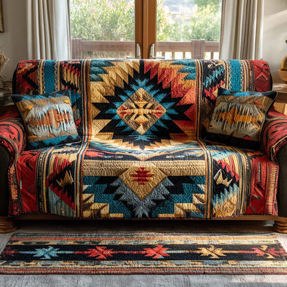 Southwest Pattern Quilted Sofa Cover