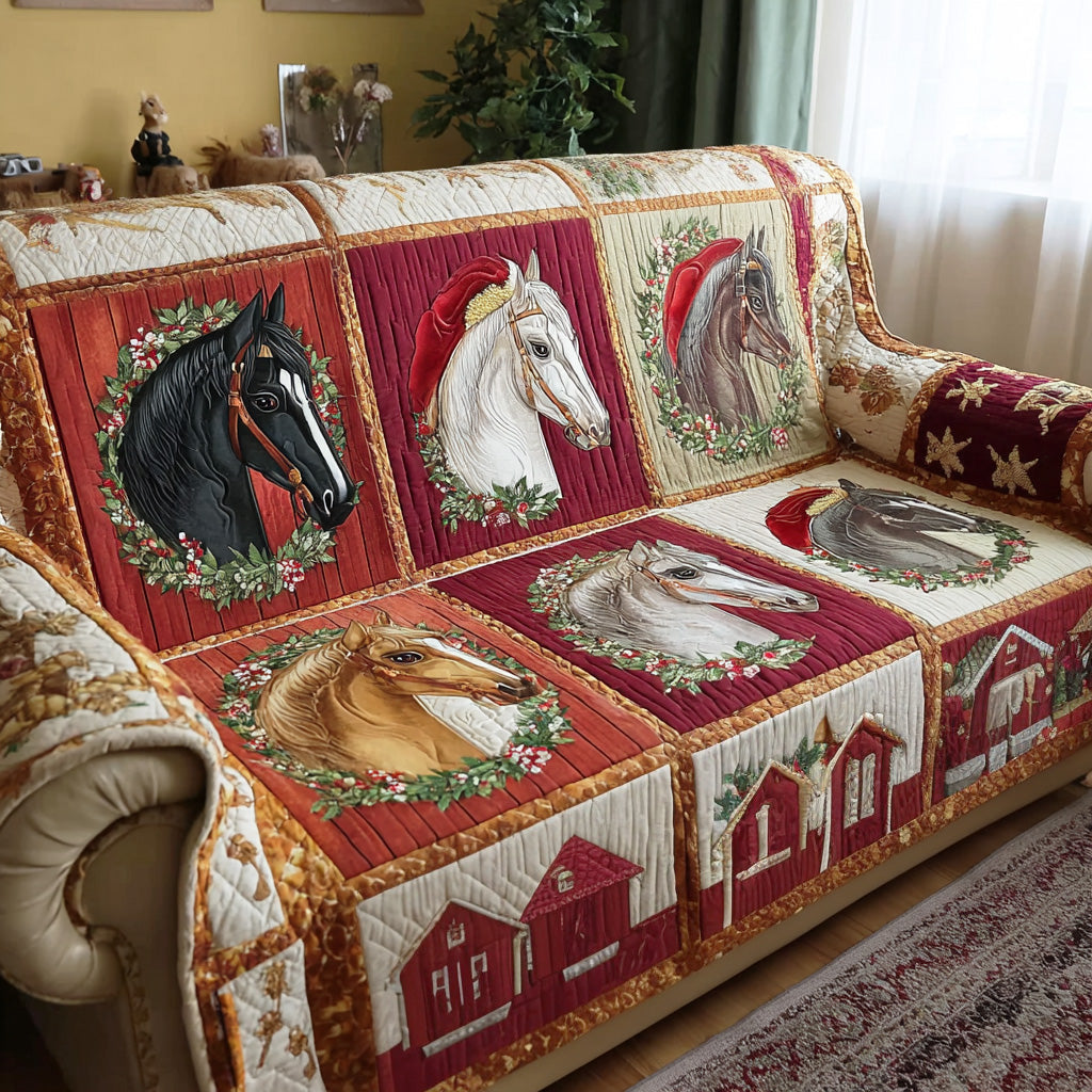 Atmosphere Christmas Country Quilted Sofa Cover