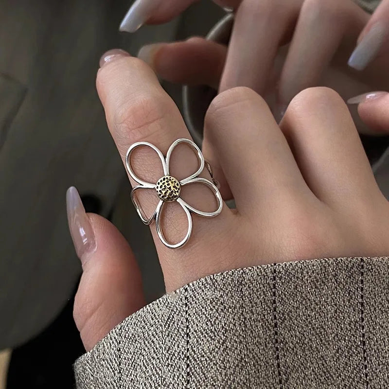 Sunbound Sterling Silver Petal Ring