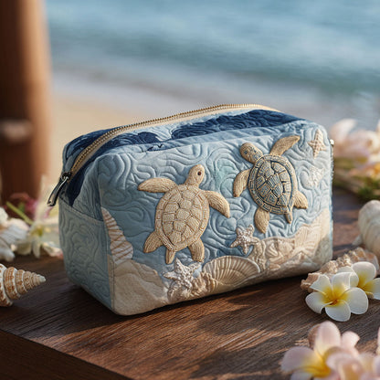 Refined Shells Quilted Toiletry Bag