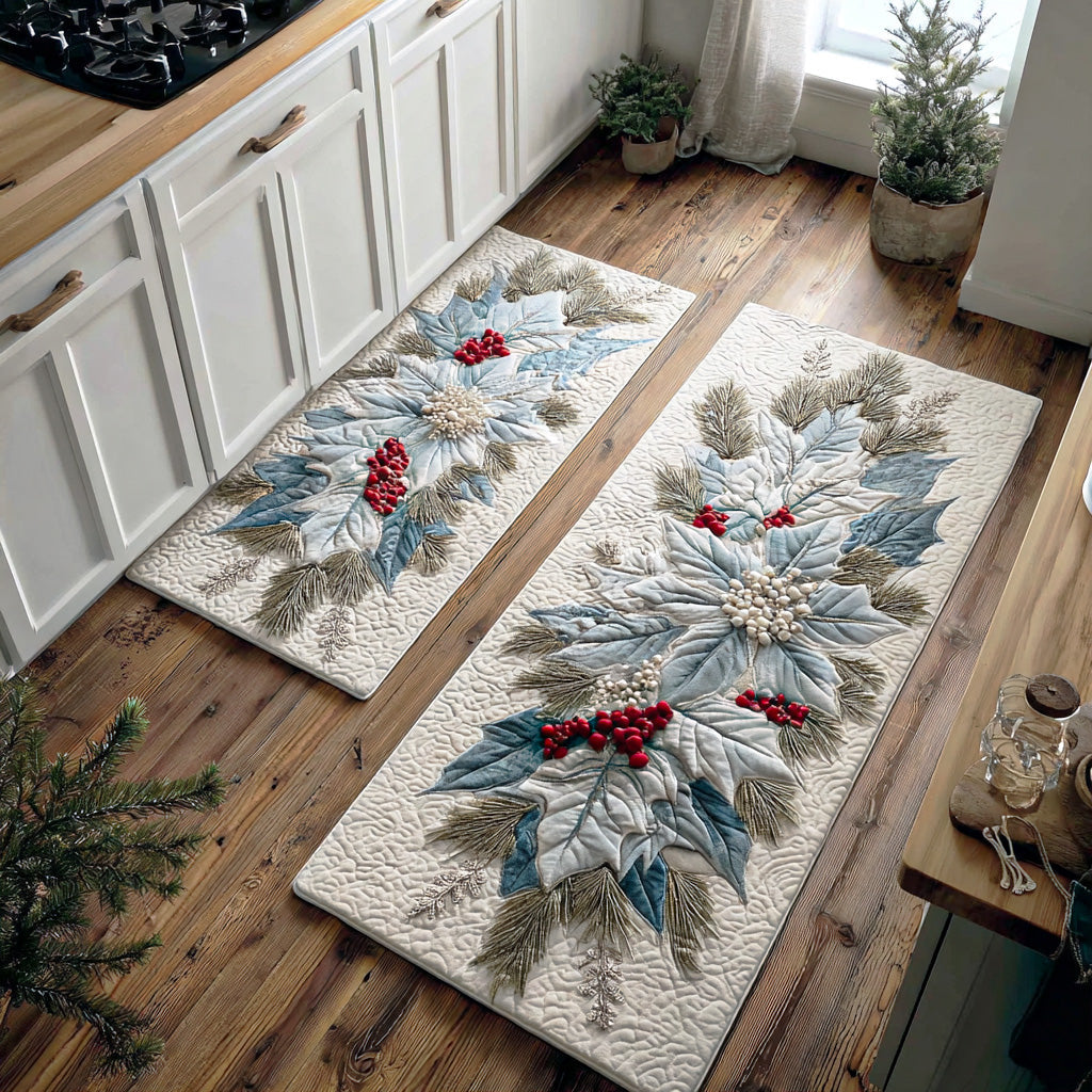Christmas Star Charm 2-Piece Kitchen Mat Set