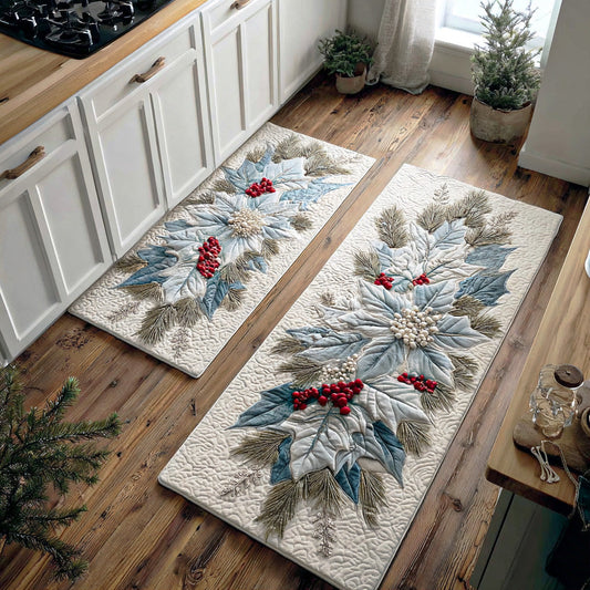 Christmas Star Charm 2-Piece Kitchen Mat Set
