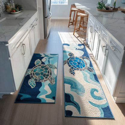 Shells by the Shore 2-Piece Kitchen Mat Set