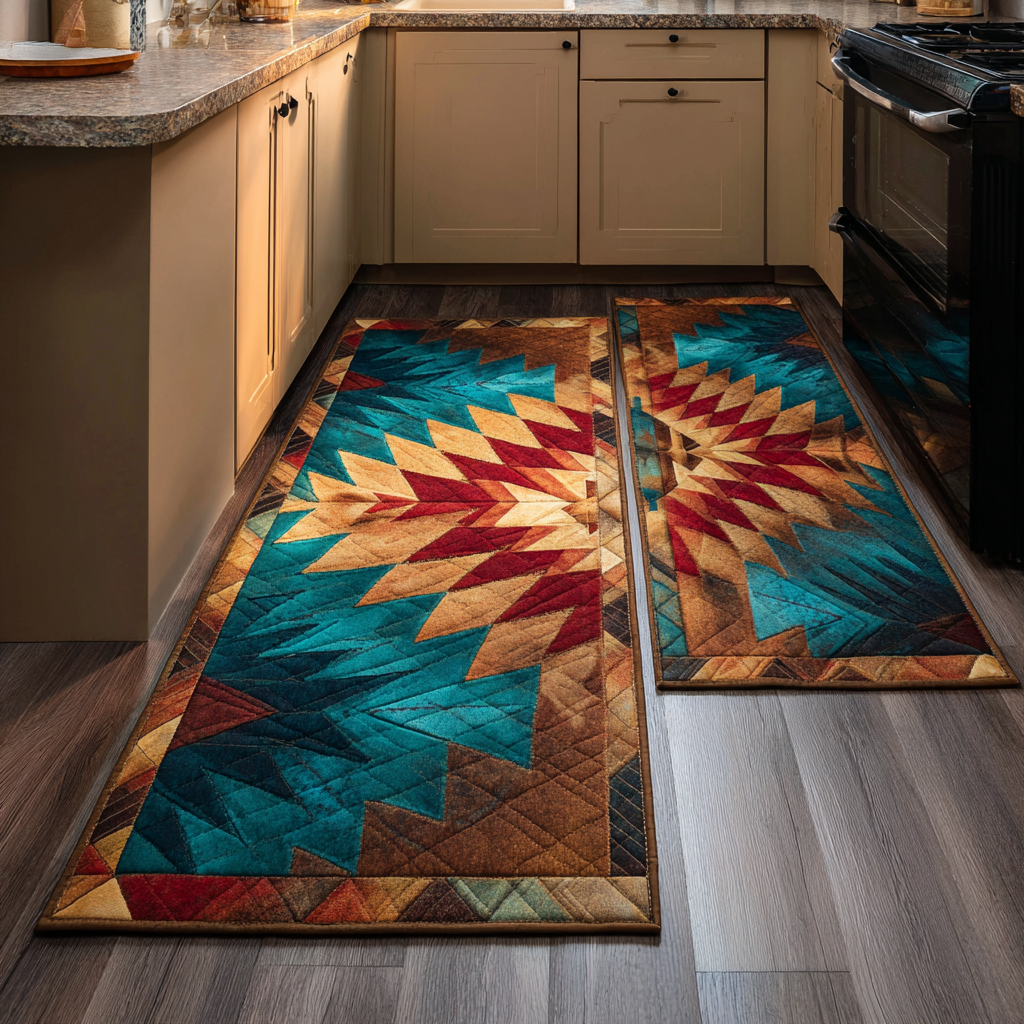 Southwestern 2-Piece Kitchen Mat Set – Sienna