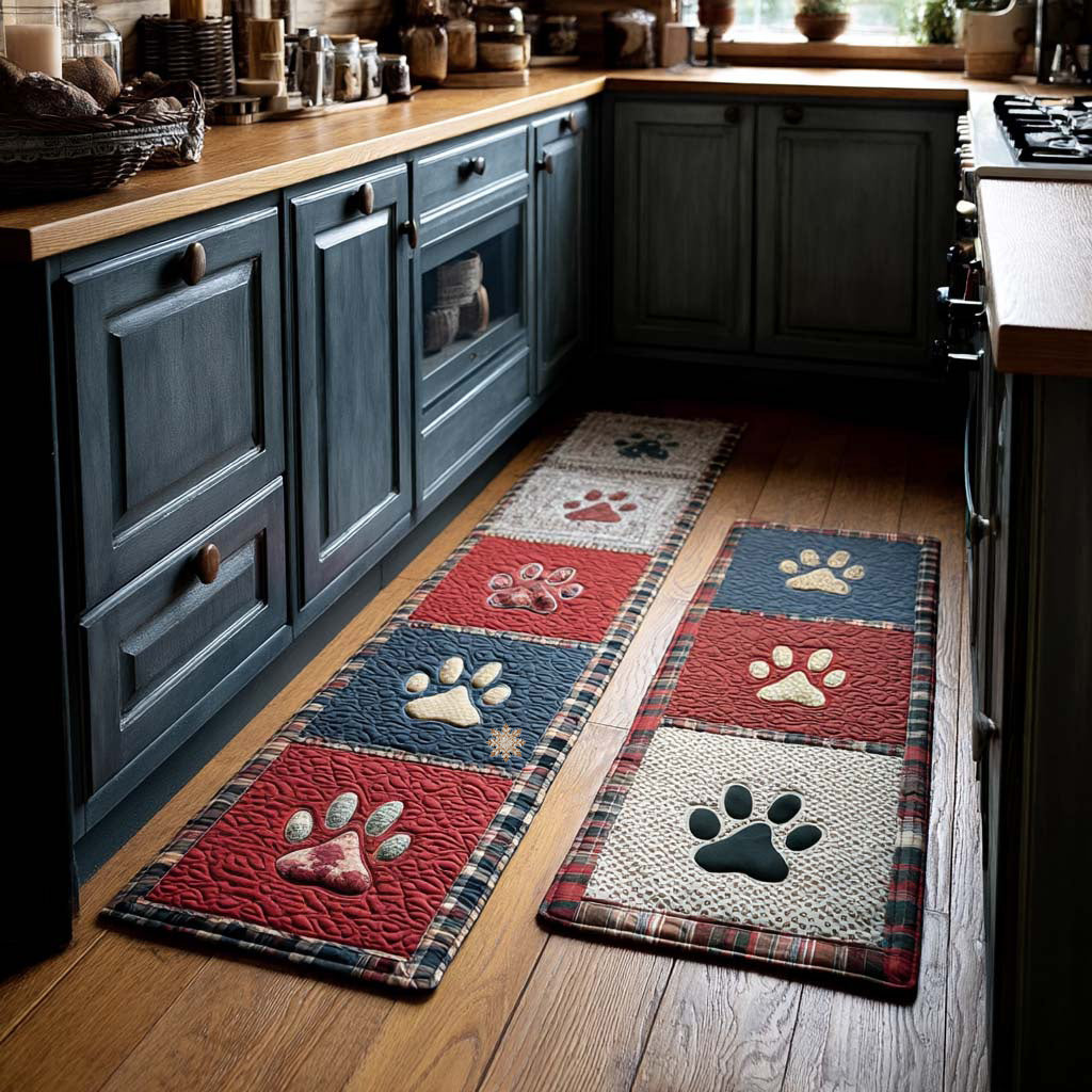 Small Paw Prints 2-Piece Kitchen Mat Set – Skye