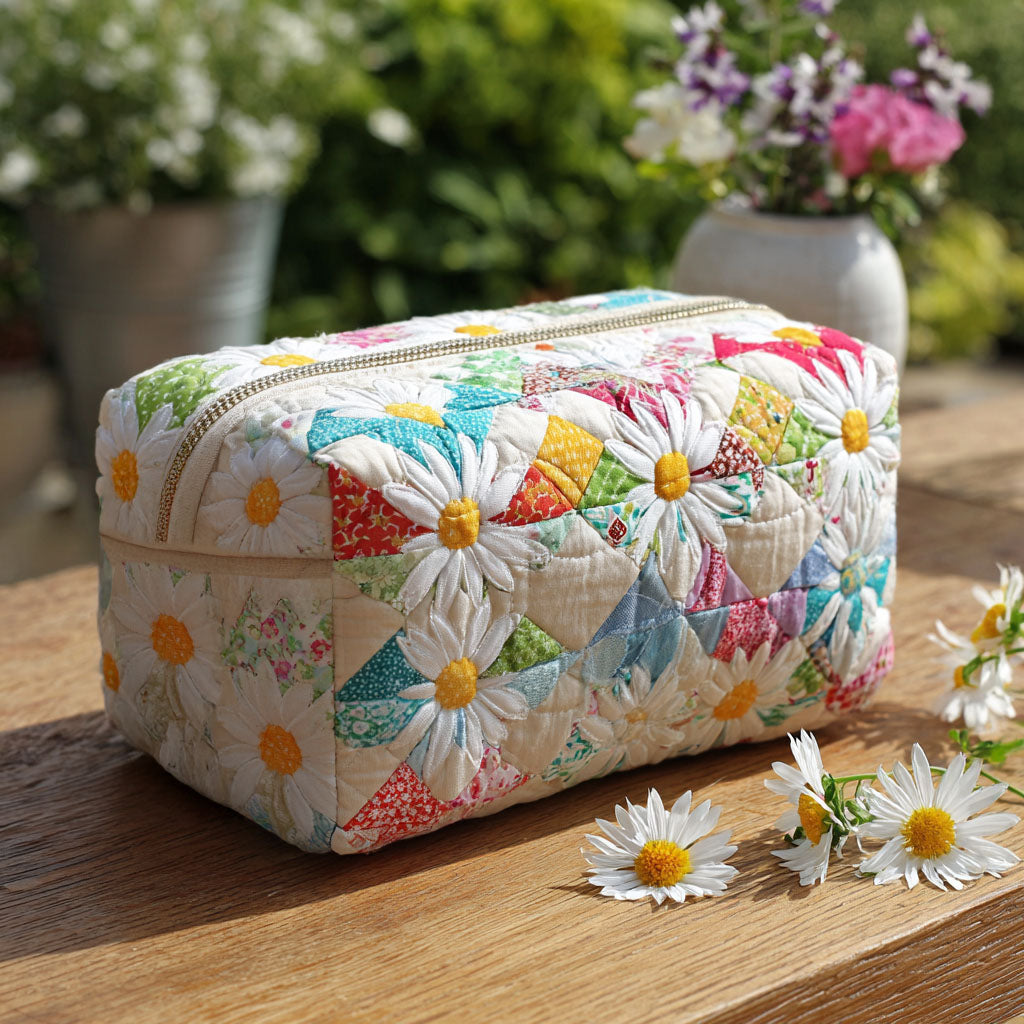 Refined Flowers Quilted Toiletry Bag – Summer