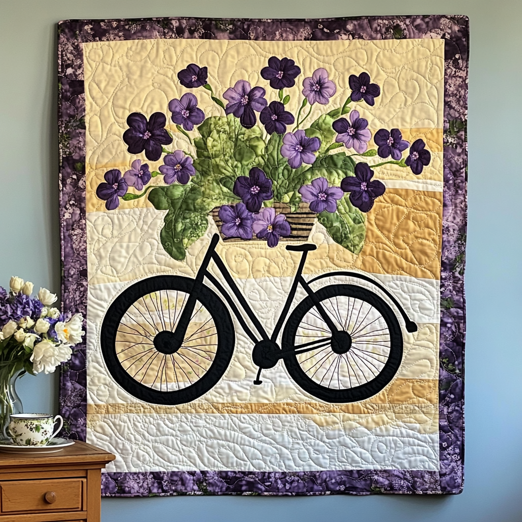 Bicycle Bouquet Textile Wall Art – Sybil