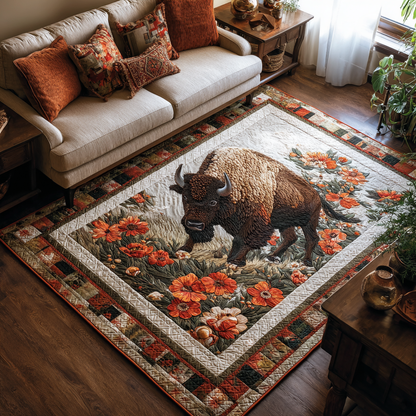 Amber Bison Decorative Area Rug