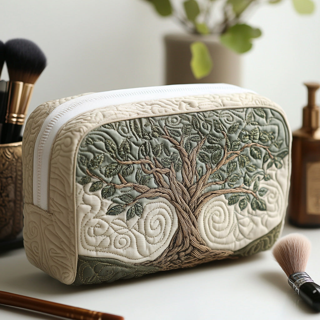 Tree of Life Roots Quilted Toiletry Bag