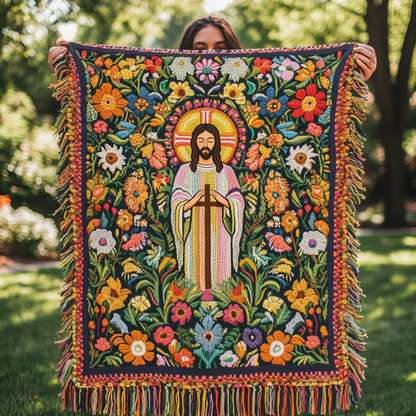 Divine Bloom Quilted Throw