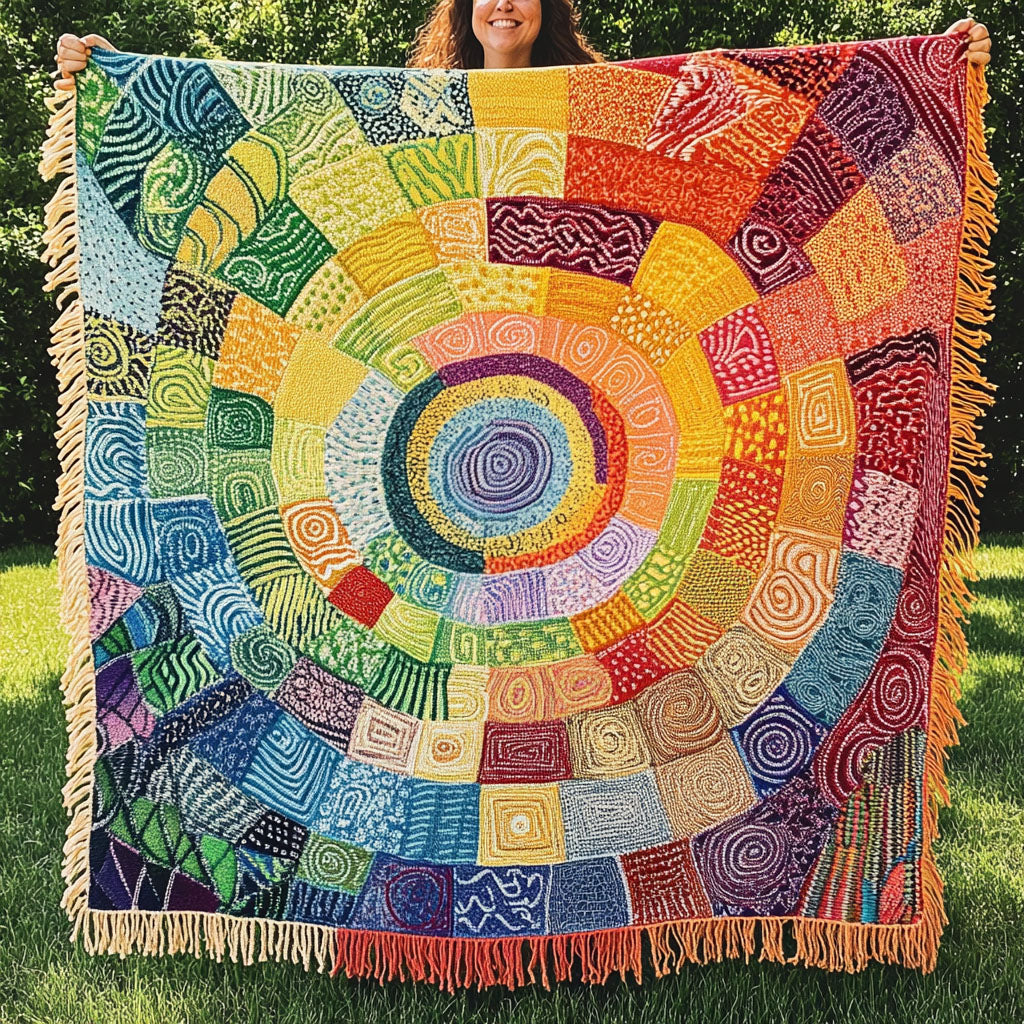 Heavenly Flame Quilted Throw