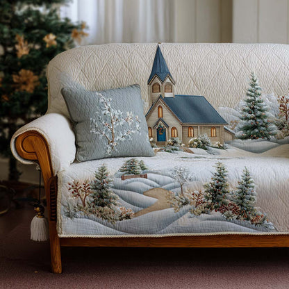 Light Holy of Christmas Quilted Sofa Cover