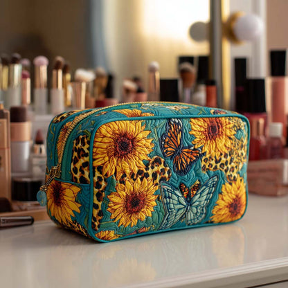 Cheerful Petals Quilted Toiletry Bag