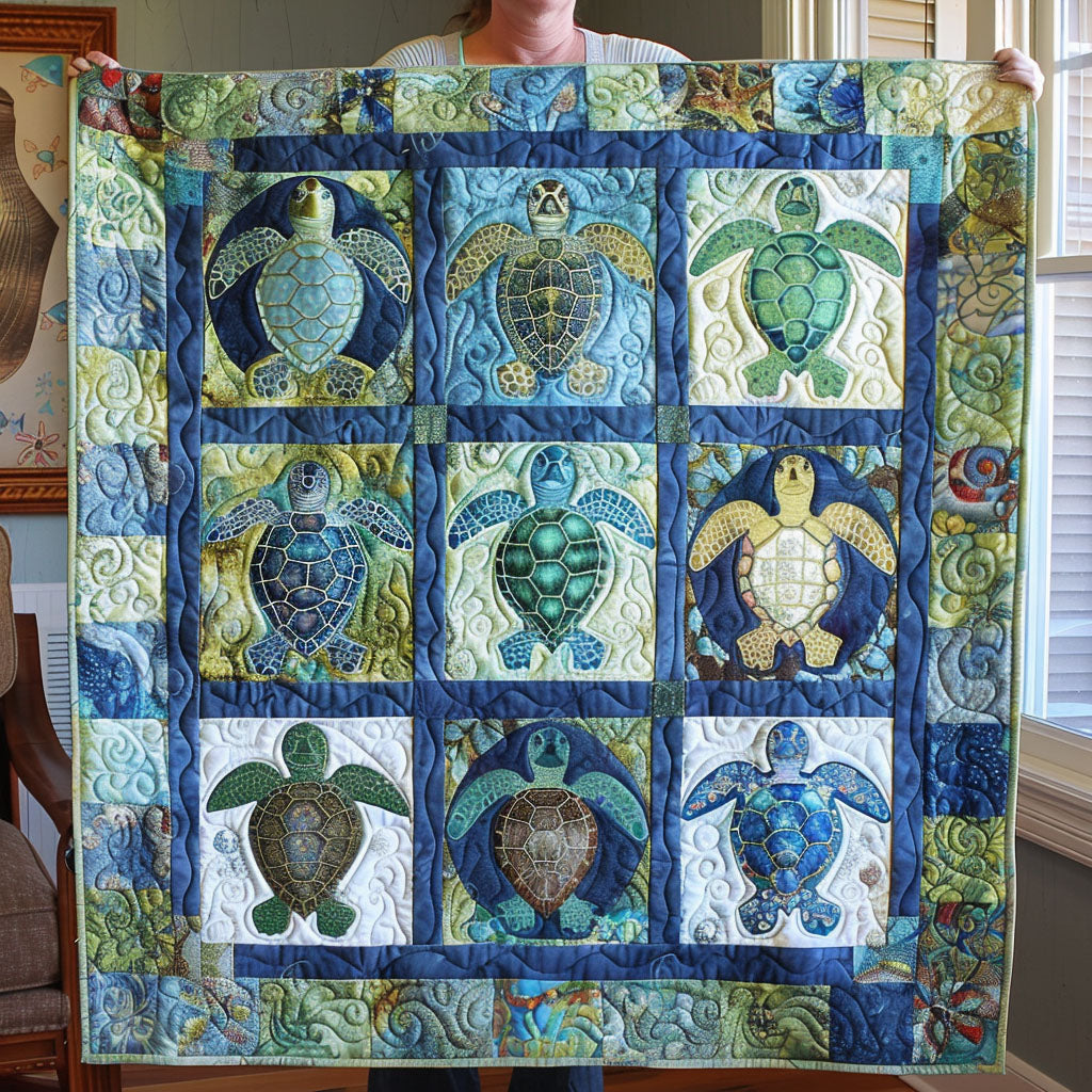 Turtle Tide Quilted Blanket – Zadie