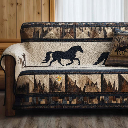 in Western Style Quilted Sofa Cover – Zara